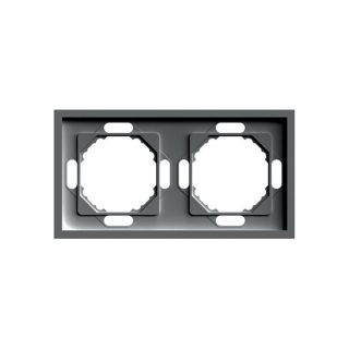 Рамка 2-местная Stekker Эмили PFR00-5002-09 антрацит soft touch 49937