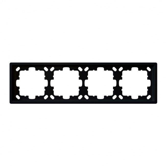 Рамка серия FD 4-постовая (soft touch) Jasmart FD1004PBM
