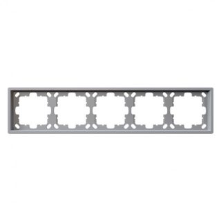 Рамка серия FD 5-постовая, цвет Белый матовый (soft touch) Jasmart FD1005PWM