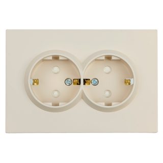 Розетка 2-местная с защитной шторкой Stekker Эмили с/з 250В 16А RST16-5114-08 кашемир soft touch 49908