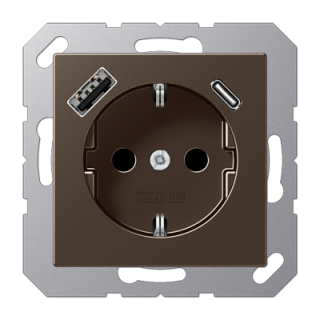 Розетка 2K+З USB Typ AC Jung A1520-15CAMO