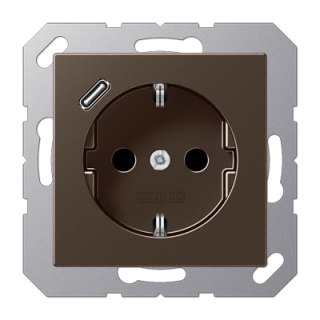 Розетка 2K+З USB Typ C Jung A1520-18CMO