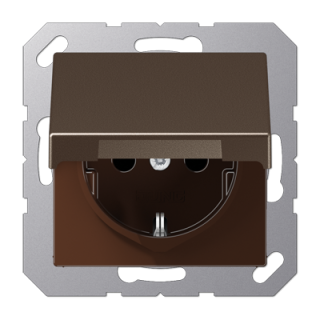 Розетка Schuko с крышкой и шторками Jung A1520BFKIKLMO