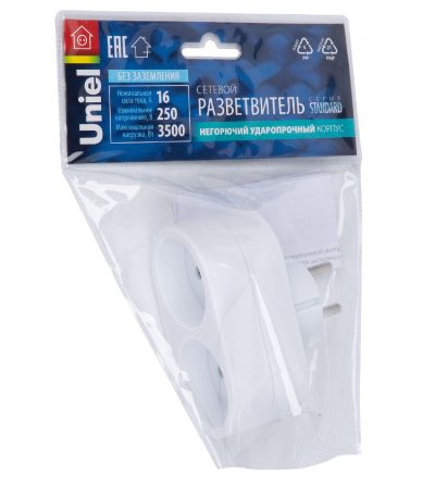 Сетевой разветвитель Uniel S-ES2-16O WHITE UL-00011233