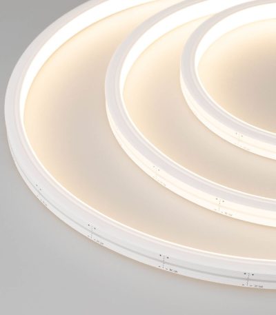 Светодиодная герметичная лента Arlight MOONLIGHT-SIDE-A140-12x17mm 24V Warm3500 (9.6 W/m, IP67, 5m, wire x2) 042785