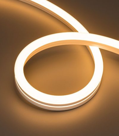 Светодиодная герметичная лента Arlight MOONLIGHT-SIDE-A140-12x24mm 24V Warm2200 (9.6 W/m, IP68, 5m, wire x2) 042799