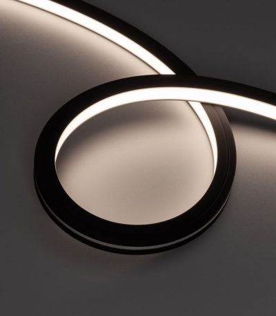 Светодиодная герметичная лента Arlight NOVA-TOP-BLACK-A120-16x15mm 24V Day4000 (10 W/m, IP67, 2835, 5m, wire x2) 049082