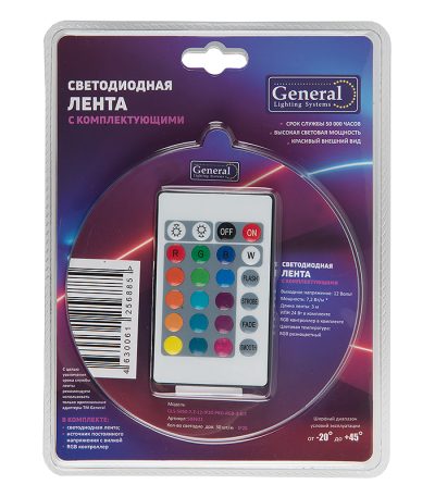 Светодиодная лента (комплект) General GLS-5050-60-14.4-12-IP20-PRO-RGB-3-KIT 503821
