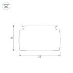 Экран Arlight SL-LINE-W20-145deg-2400 BLOCK FROST-PM 041797