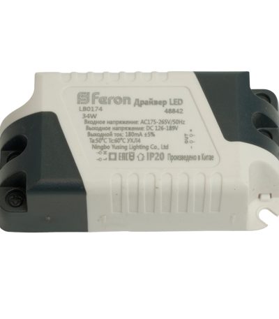 Трансформатор Feron LB0174 34Вт DC126-189В 0.28А IP20 48842