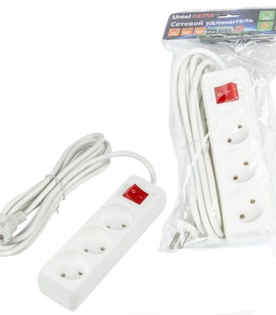 Удлинитель бытовой Uniel Ultra S-CU3-3B WHITE UL-00009995