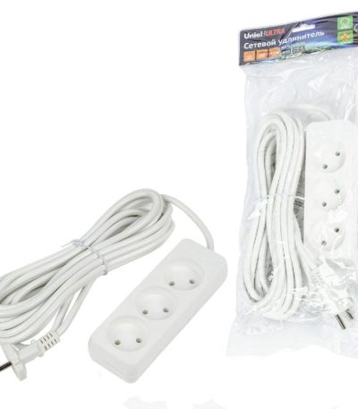 Удлинитель бытовой Uniel Ultra S-CU3-5 WHITE UL-00009984