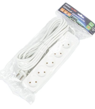 Удлинитель бытовой Uniel Ultra S-CU4-5 WHITE UL-00009989