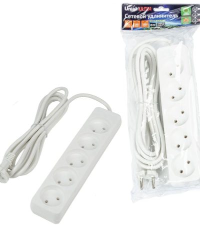 Удлинитель бытовой Uniel Ultra S-CU5-3 WHITE UL-00009990
