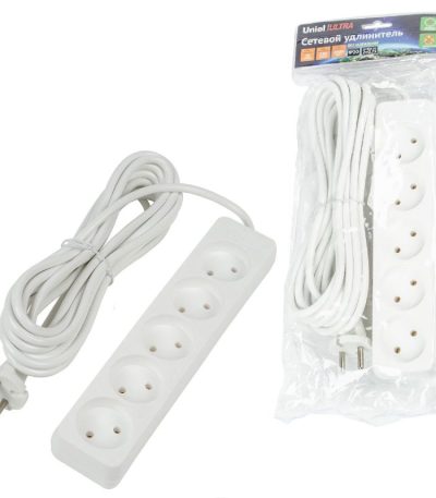 Удлинитель бытовой Uniel Ultra S-CU5-5 WHITE UL-00009991