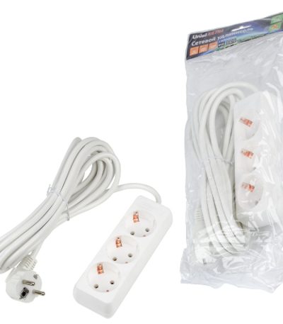 Удлинитель бытовой Uniel Ultra S-GCU3-5 WHITE UL-00010002