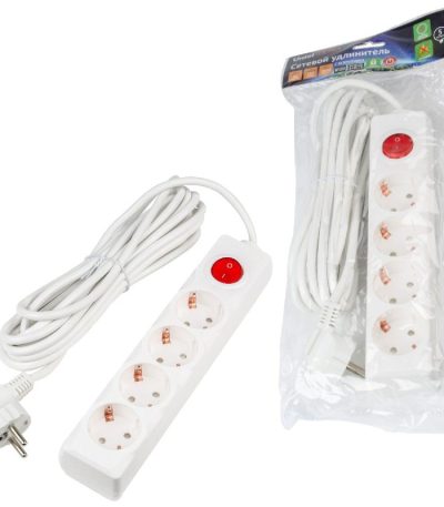 Удлинитель бытовой Uniel Ultra S-GCU4-5B WHITE UL-00010024