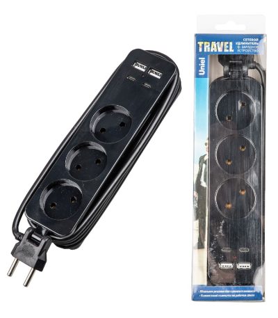 Удлинитель Uniel S-CT3-1,8UC BLACK UL-00011139