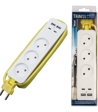 Удлинитель Uniel S-CT3-1,8UC WHITE/GREEN UL-00011138