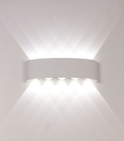 Уличный настенный светильник AM Group AM307-10X1W WH4000K