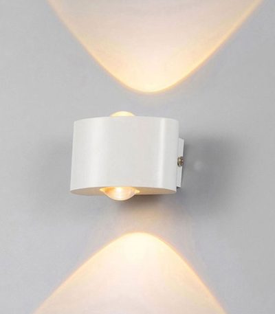 Уличный настенный светильник AM Group AM307-2X1 W WH 4000K