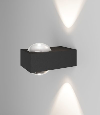 Уличный настенный светильник Elektrostandard Lenses черный 35191/W 4690389216428 a070458
