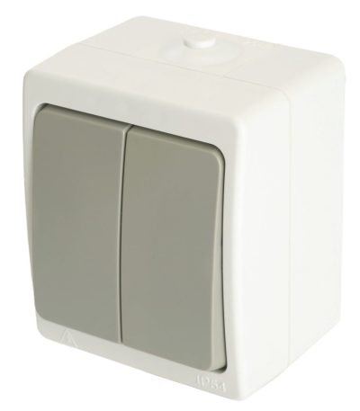 Выключатель 2-клавишный Stekker PSW10-221-54 Велена 49733