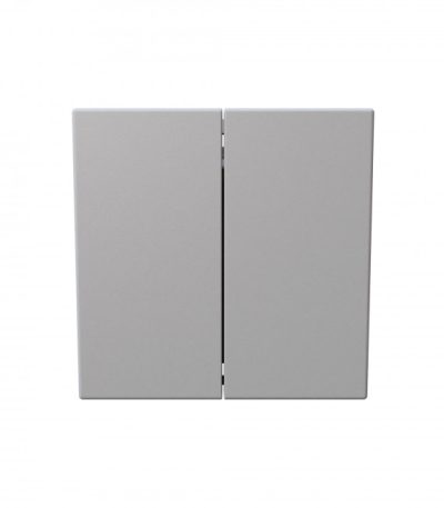 Выключатель двухклавишный 10A 250V с накладкой, цвет Белый матовый (soft touch) Jasmart FD3023PWM