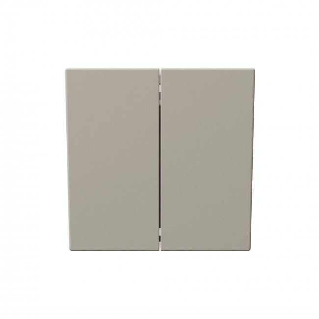 Выключатель двухклавишный 10A 250V с накладкой, цвет Сахара Jasmart FD3023SH