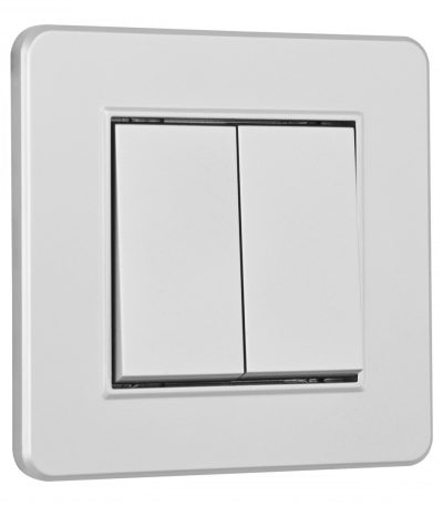 Выключатель двухклавишный Arte Milano SET16-1-30-2 silver