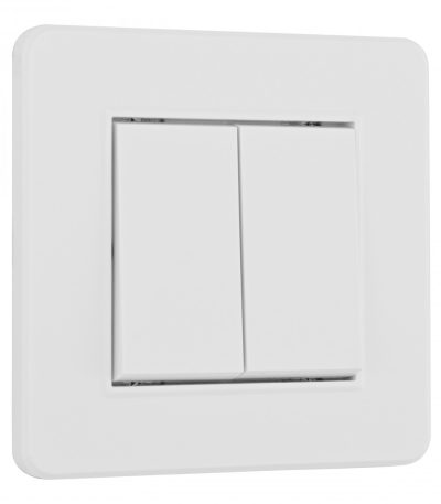 Выключатель двухклавишный Arte Milano SET16-1-30-2 white