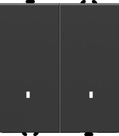 Выключатель двухклавишный c индикатором Stekker RSW10-5102-05 Эмили 49838