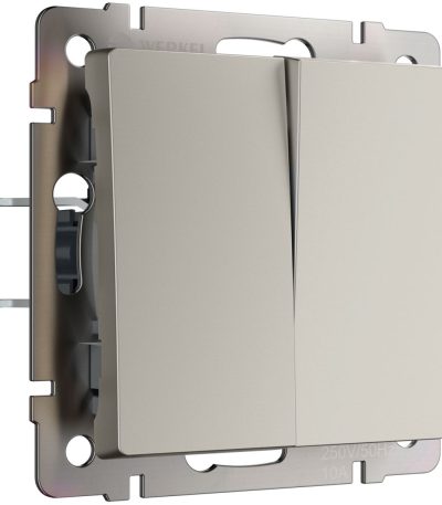 Выключатель двухклавишный проходной Werkel W1222004 4690389211928 a069458