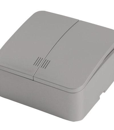 Выключатель двухклавишный с индикатором Stekker София 49298 MSW10-21-03