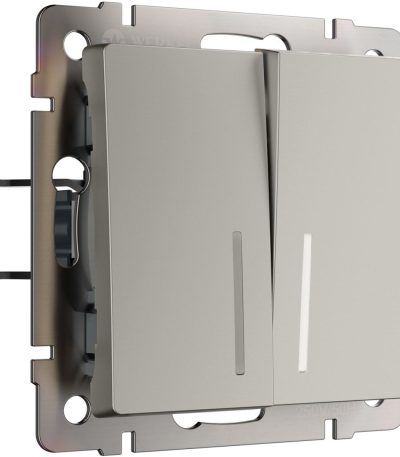 Выключатель двухклавишный с подсветкой Werkel W1220104 4690389211911 a069457