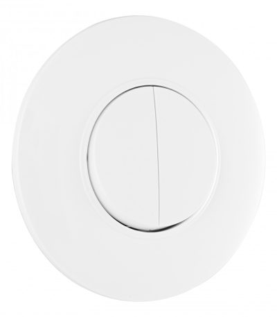 Выключатель круглый двухклавишный с рамкой Arte Milano SET08-1-30-2 white