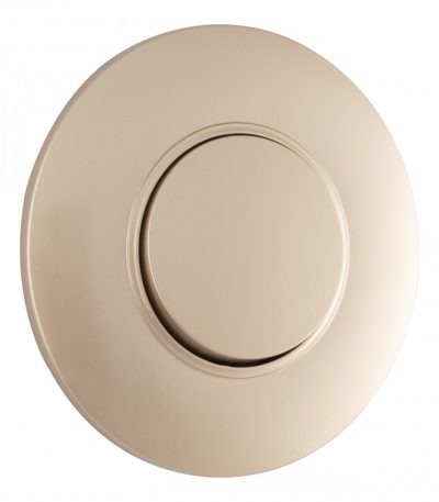 Выключатель круглый одноклавишный с рамкой Arte Milano SET08-1-30-1 shampan