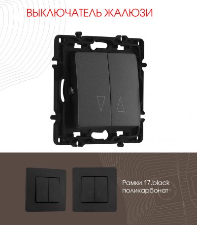 Выключатель жалюзи Arte Milano 217.38-2.black