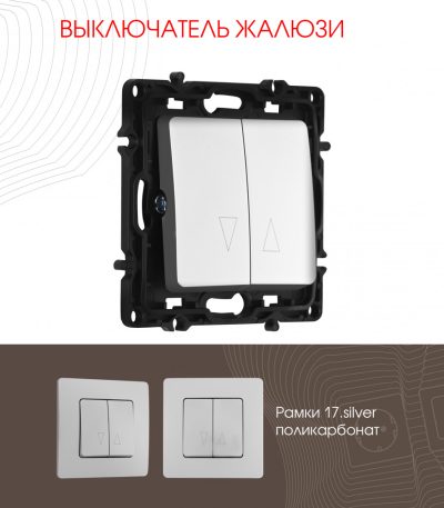 Выключатель жалюзи Arte Milano 217.38-2.silver
