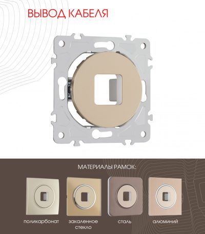 Вывод кабеля Arte Milano 202.49-1.shampan