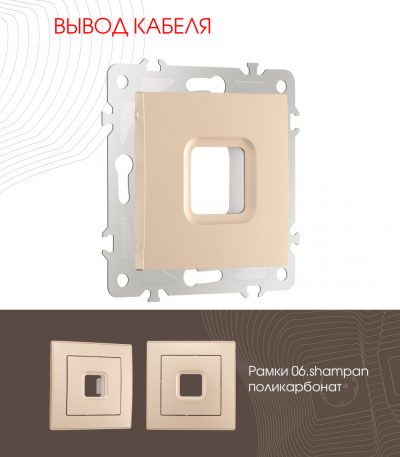 Вывод кабеля Arte Milano 206.49-1.shampan