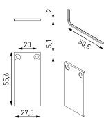 Комплект заглушек для накладного шинопровода Lumker SY-LINK-ECS-S1-BL 013581