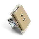 Розетка 2-местная USB Stekker Катрин GLS10-7115-08 49229