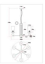 Подвесная люстра Arte Lamp Matar A4027LM-6PB