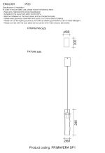 Подвесной светильник Crystal Lux PRIMAVERA SP1 CHROME