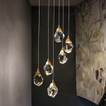 Подвесной светильник Delight Collection Crystal rock II 9701P/6R brass