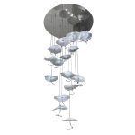 Подвесная люстра Delight Collection X-8827P/19 silver