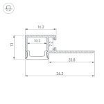 Профиль Arlight FANTOM-BENT-W12-TOP-EDGE-2000 ANOD 040328(1)