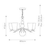 Подвесная люстра Hinkley Zelda HK-ZELDA5-PN