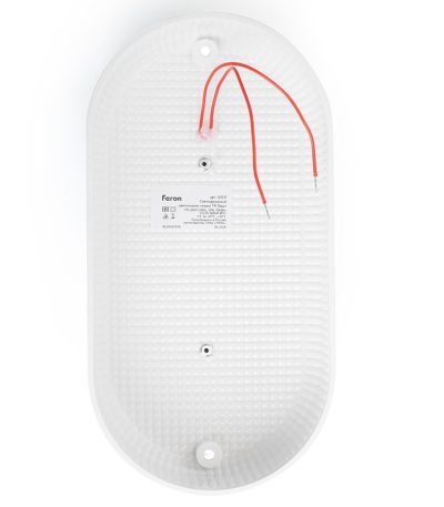 Настенно-потолочный светильник Feron 51511 Светодиодный светильник серии TR ЖКХ Овал 12Вт, 4000К, призма, IP53